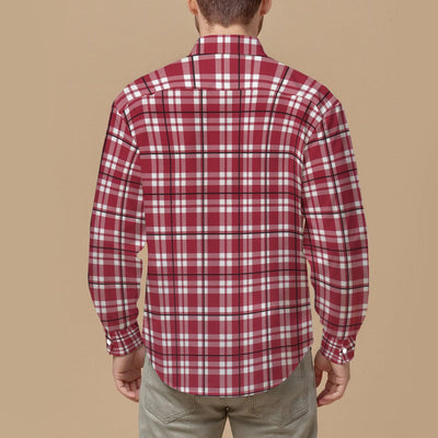 Tan Alabama Football Slim Fit Shirt Men – Crimson Plaid Long Sleeve Game Day Style