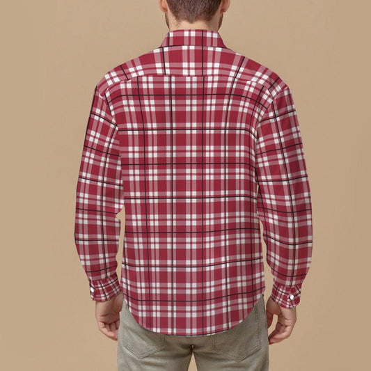 Alabama Football Slim Fit Shirt Men – Crimson Plaid Long Sleeve Game Day Style