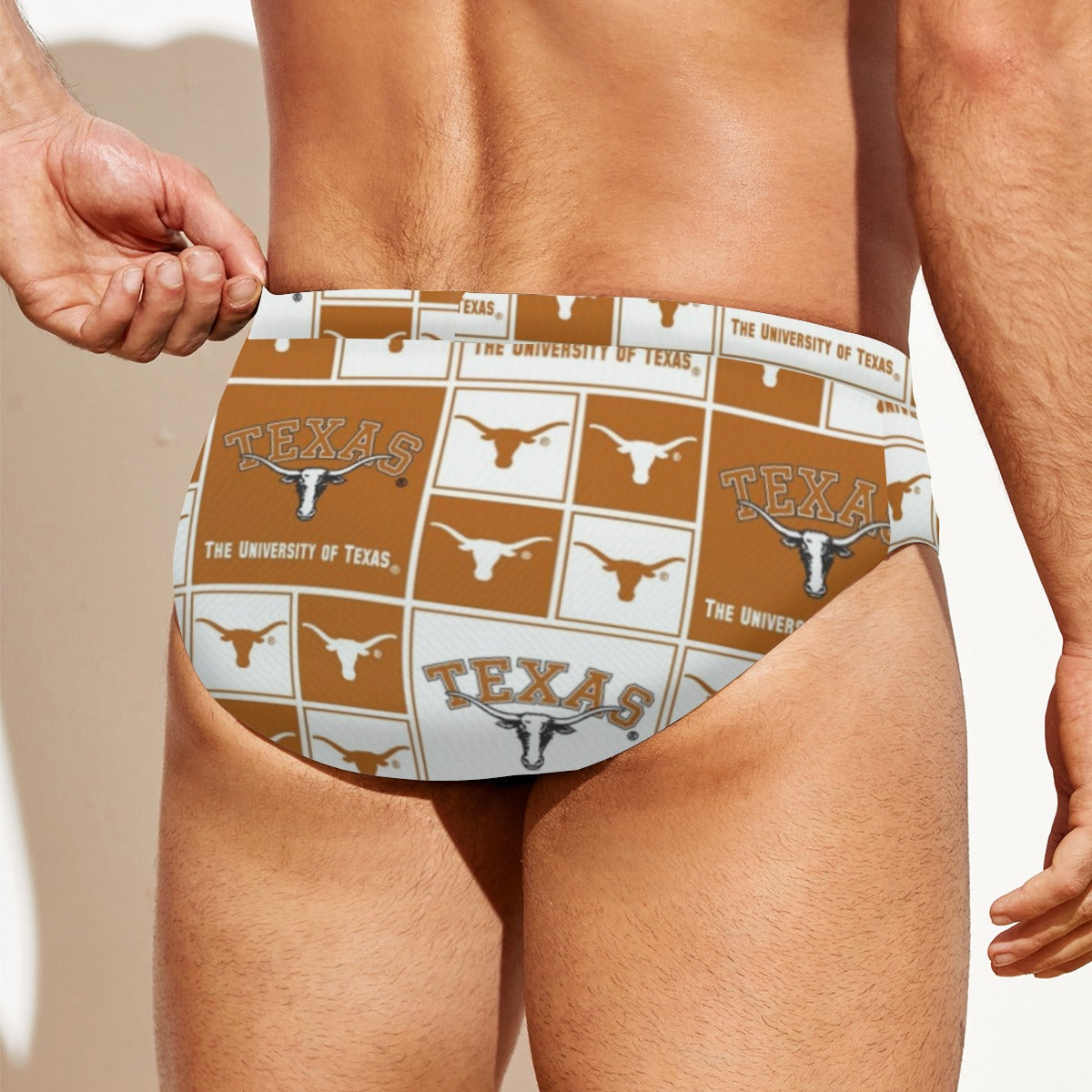 Dark Salmon Texas at Austin - Longhorns Men'S Drawstring Swim Briefs