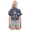 Connecticut Huskies Women's Cropped Shirt White game day varsity apparel