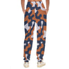 White Smoke Chicago Football Women’s Camo Joggers – Navy Orange Game Day Sweatpants