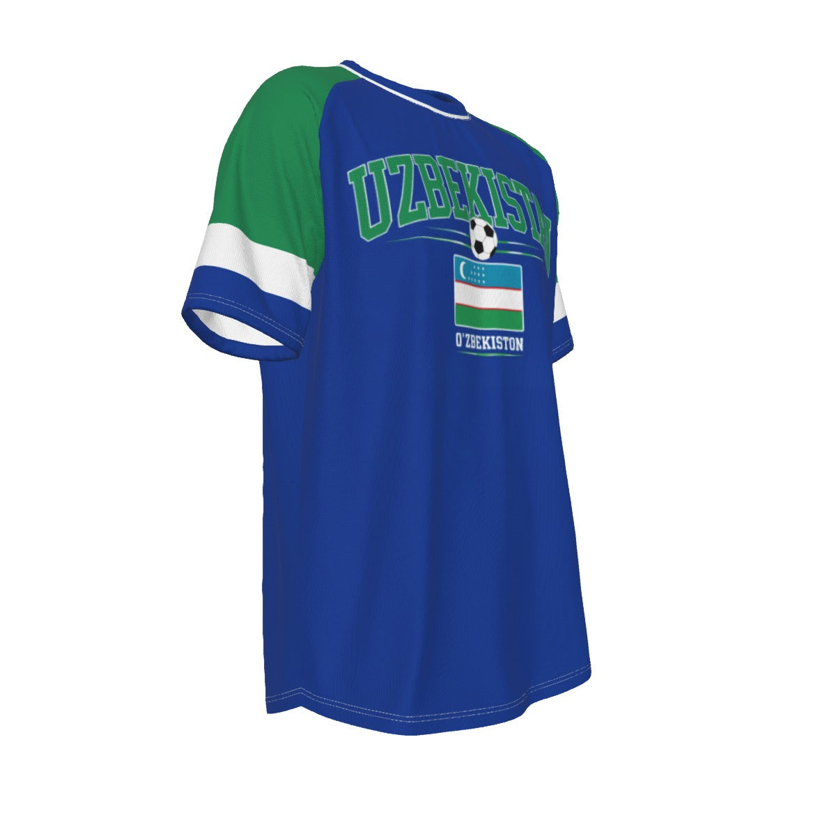 Uzbekistan Soccer T-Shirt Blue Green – Uzbekistan Football Shirt O'zbekiston Fan Tee