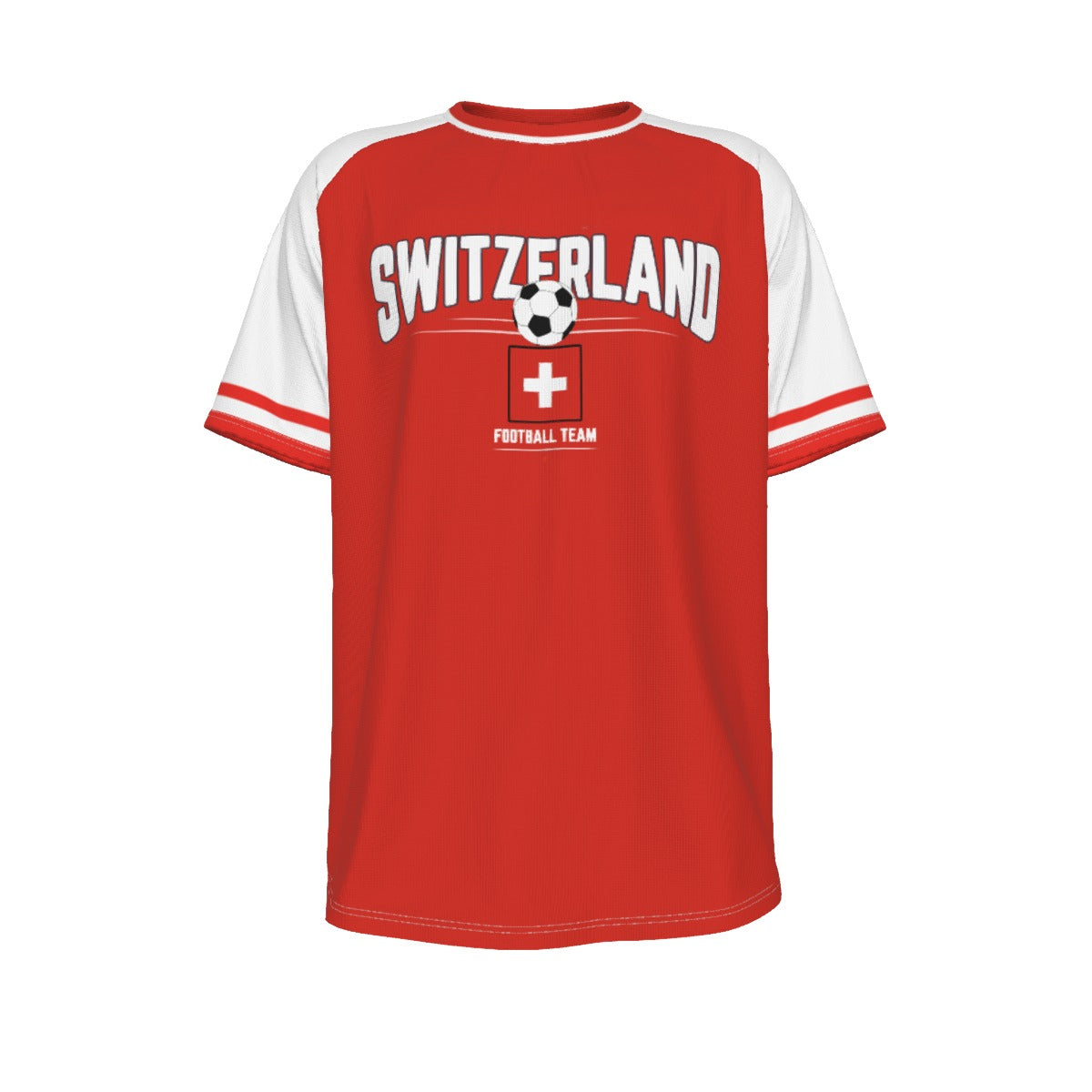 Switzerland Soccer Fan T-Shirt – Vintage Switzerland Football Shirt Swiss National Team Style | Retro Swiss Soccer Tee – nfl fan apparel, nfl fan apparel, image 1.0