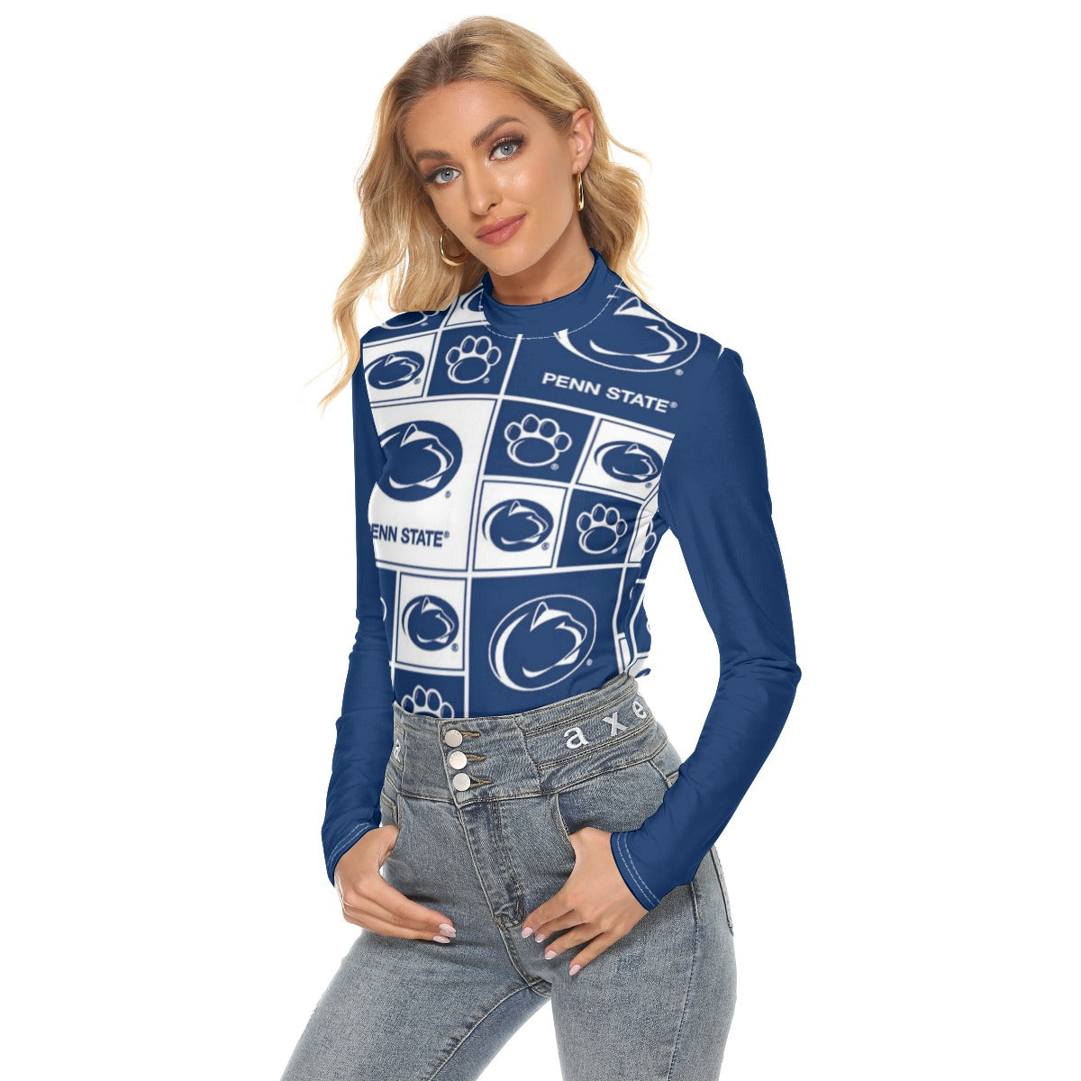 Penn State - Nittany Lions Women's Stretchable Turtleneck Top White varsity sports apparel