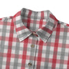 White Smoke Alabama Cotton Shirt Women 125GSM – Crimson Plaid Football Style Tee