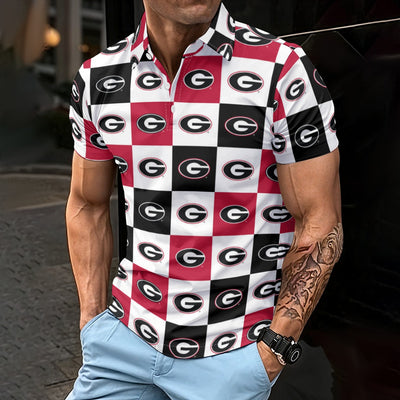 Georgia - Bulldogs Men's Polo Shirt White varsity sports apparel
