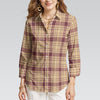 florida state seminoles tartan plaid oversized button up women shirt women's mid-length sleeve shirt women tartan plaid fashion