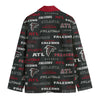 Atlanta Football Blazer Men Black Red Game Day Jacket Stylish Streetwear