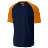 White Smoke Orlando Florida Navy and Orange V Neck T Shirt – Varsity Athletic FL Tee