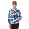 Penn State - Nittany Lions Kid's Zip-up Hoodie With Patch Pocket White varsity sports apparel