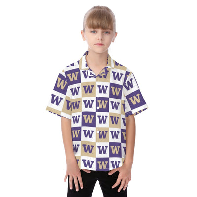 Washington Huskies Kid's Hawaiian Vacation Shirt varsity sportswear product image 1.0