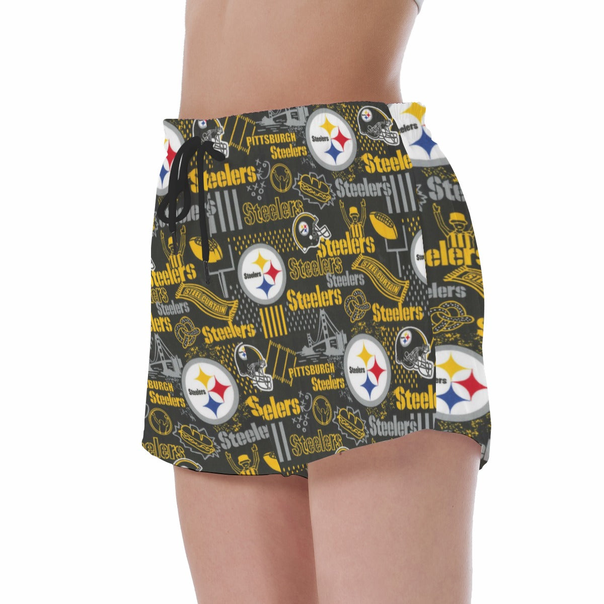 Pittsburgh Steelers Women's Short Pants streetwear fashion product image 3