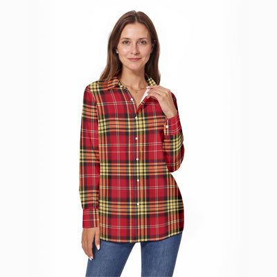 San Francisco Football Plaid Women's Long Sleeve Shirt Game Day Streetwear Top – lightweight game day shirt, game day outfit, image 1.0