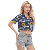 los-angeles-rams-womens-cropped-shirt navy orange football outfit detail