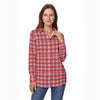 georgia bulldogs tartan plaid oversized button up women shirt women's long sleeve shirt women tartan plaid game day fashion