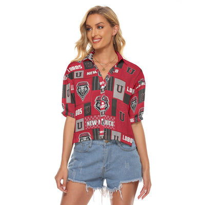 New Mexico Lobos Women's V-neck Shirts White game day apparel