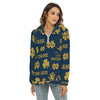 Notre Dame - Fighting Irish Women's Borg Fleece Hoodie With Half Zip White varsity sports apparel