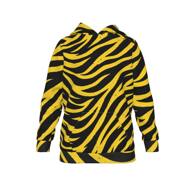 Pittsburgh Football Yellow Black Zebra Kid's Raglan Pullover Hoodie – nfl fan apparel, fan gear, image 1.0
