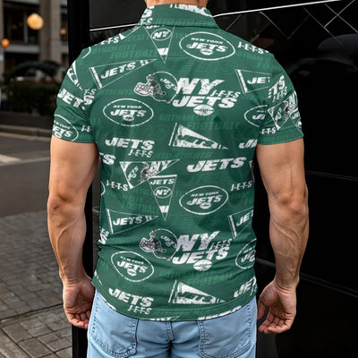 new-york-jets-mens-polo-shirt green white football outfit detail