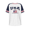 USA Soccer Fan T-Shirt – Vintage USA Football Shirt Retro Stars and Stripes Soccer Tee | Classic American Soccer Fan Shirt – football shirt, game day outfit, image 1.0