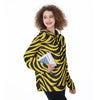 White Smoke Pittsburgh Football Yellow Black Zebra Women’s Pullover Hoodie – Game Day Streetwear