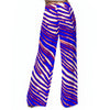 White Smoke Buffalo Zebra Football Women’s Casual Wide-Leg Pants – Lightweight Game Day Style (100% Rayon)