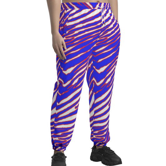 Buffalo zebra game day football Unisex Textured Casual Pants