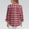Alabama Crimson Tide Tartan Plaid Crimson White Women's Mid-Length Sleeve Shirt