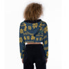 Notre Dame - Fighting Irish Women's Crop Top Hoodie White varsity sports apparel