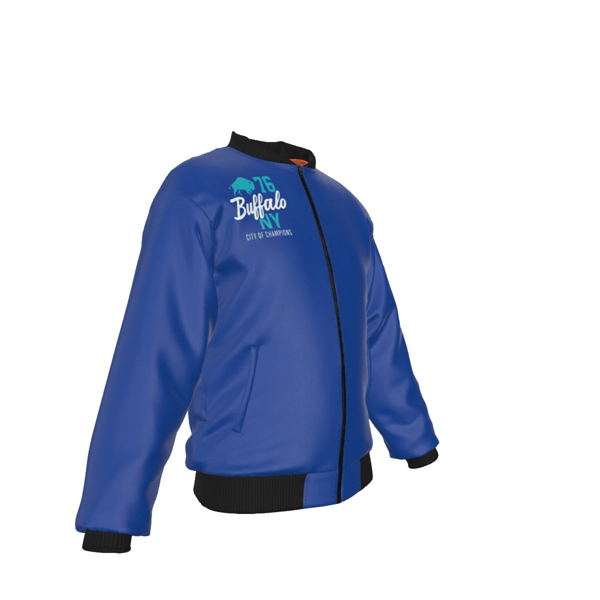 Buffalo New York city of Champions blue bomber Jacket With Sleeve Pocket