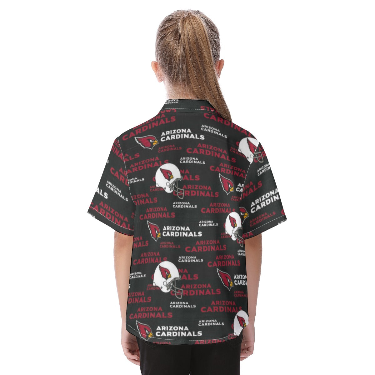 arizona-cardinals-kids-hawaiian-vacation-shirt red white football outfit side view