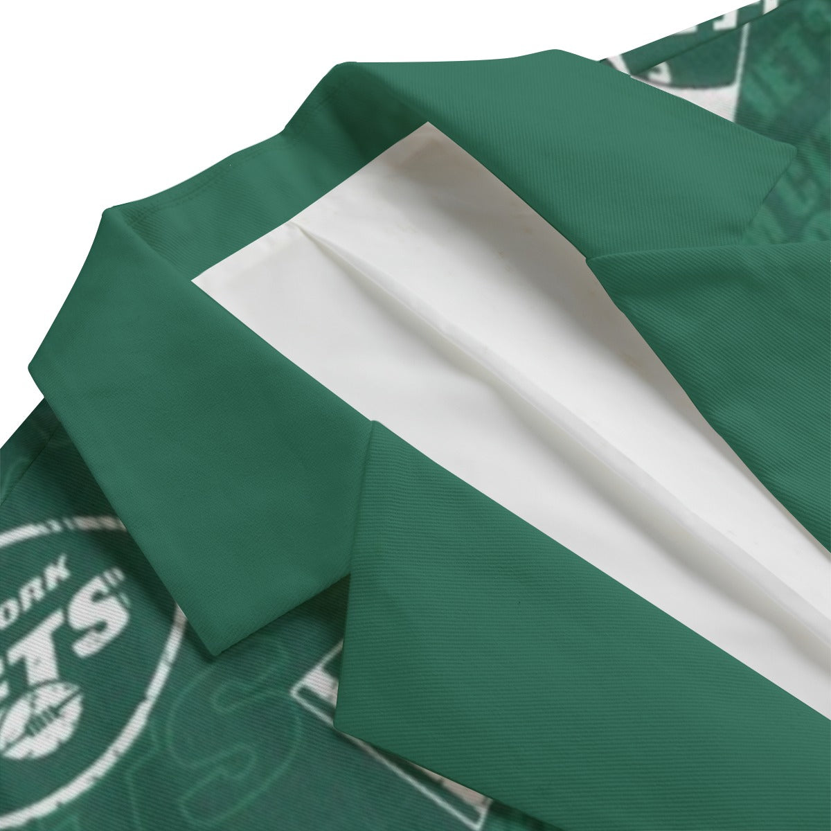 New York football style green blazer – game day streetwear jacket