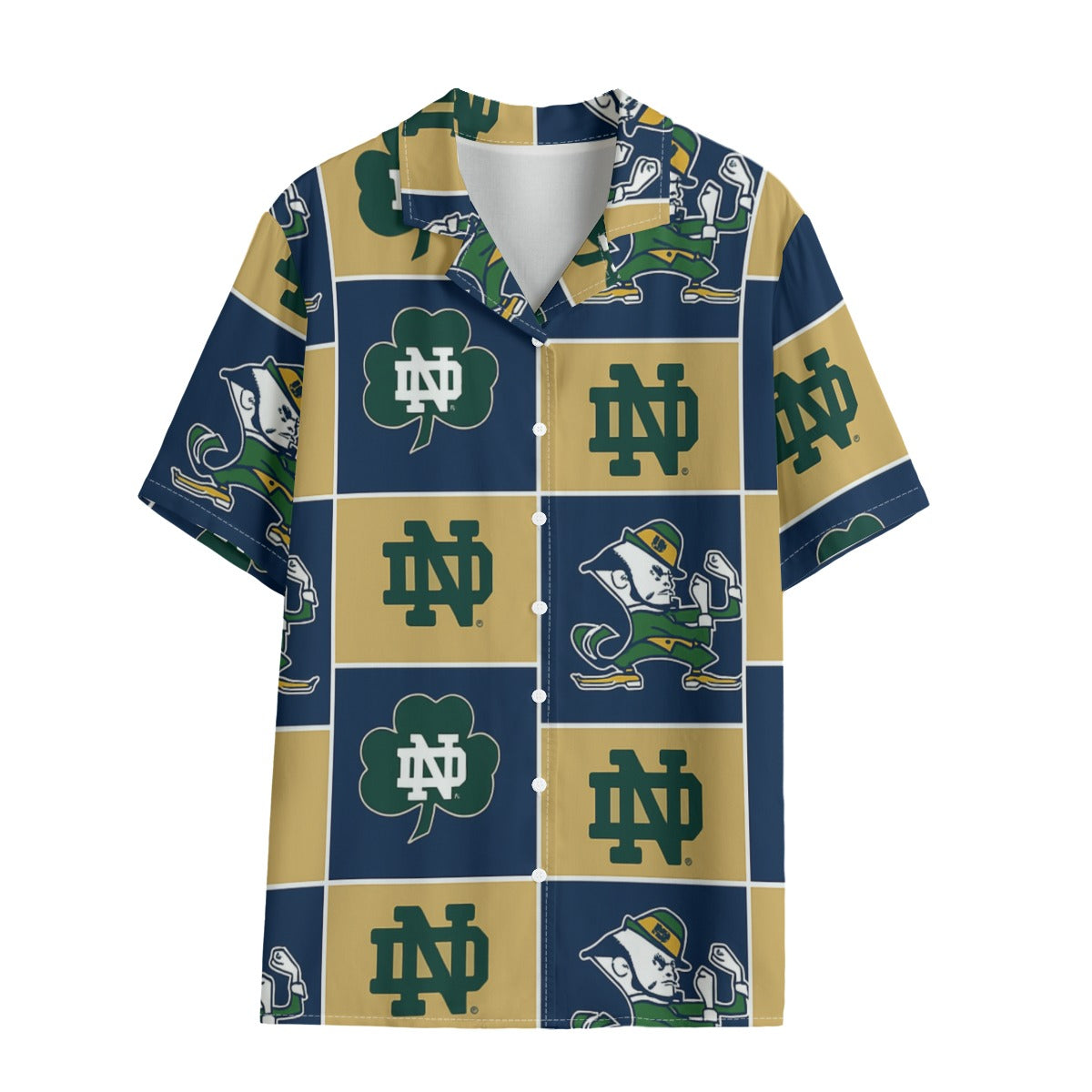 Notre Dame Fighting Irish Women's Hawaii Shirt | 120GSM White varsity sports apparel