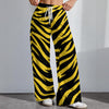 Pittsburgh Football Yellow Black Zebra Women’s High-Stretch Casual Pants 290GSM – Game Day Streetwea – game day outfit, breathable comfort wear, image 1.0