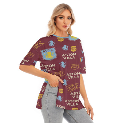 Aston Villa Women's Short Sleeves T-shirt With Hem Split