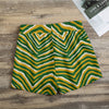 Rosy Brown Green Bay Football Yellow Green Women’s Casual Shorts – Game Day Streetwear