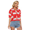 Austria flag football fans Women's V-neck Shirts