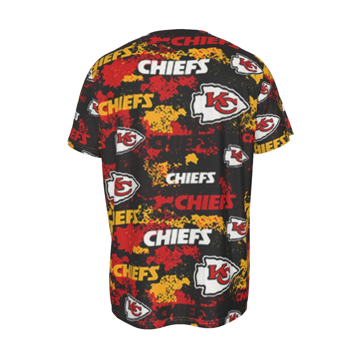 kansas-city-chiefs-mens-round-neck-short-sleeve-t-shirt red gold football outfit image 2.0