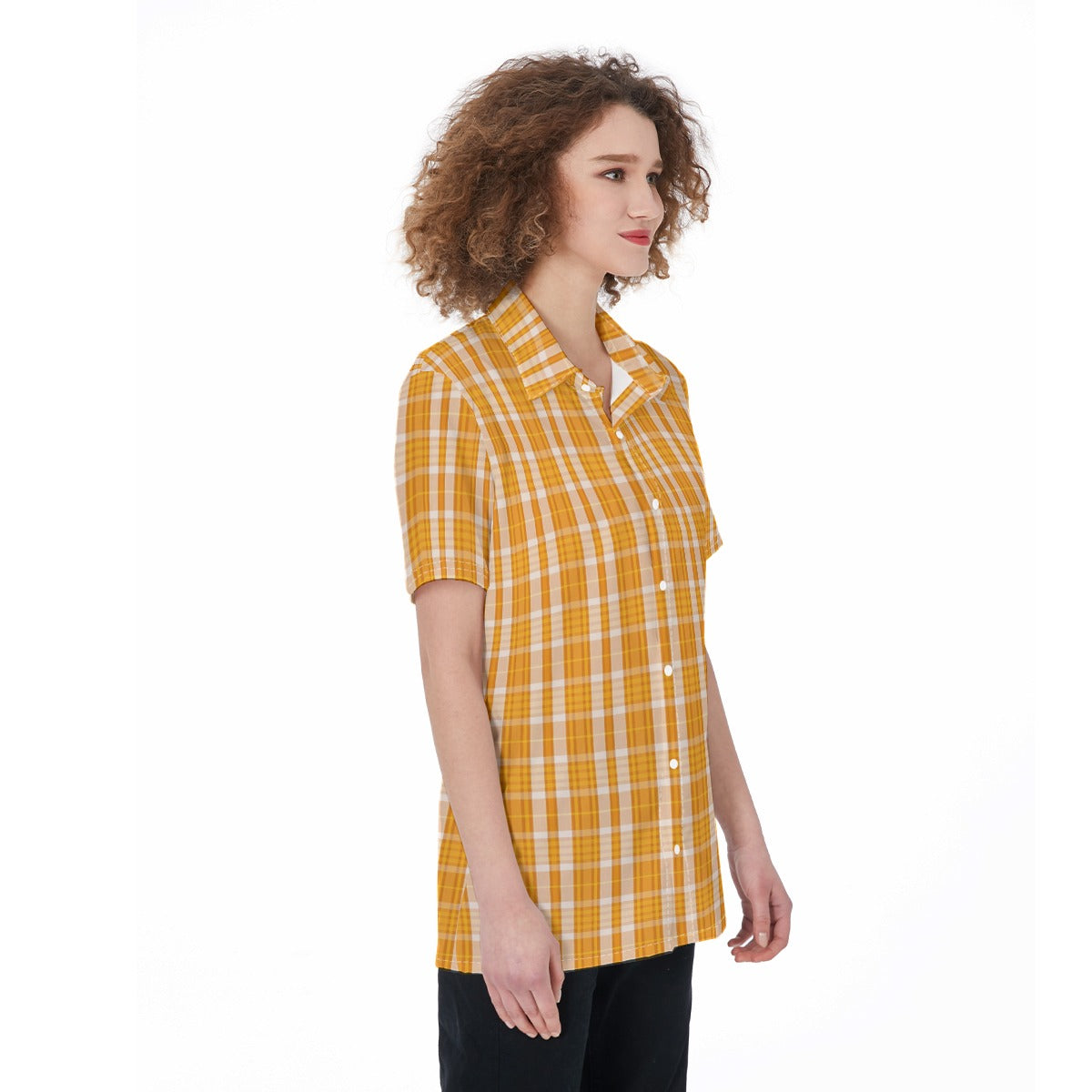 Tennessee Volunteers Orange White Plaid Womens Shirt 2 orange white plaid women fashion apparel