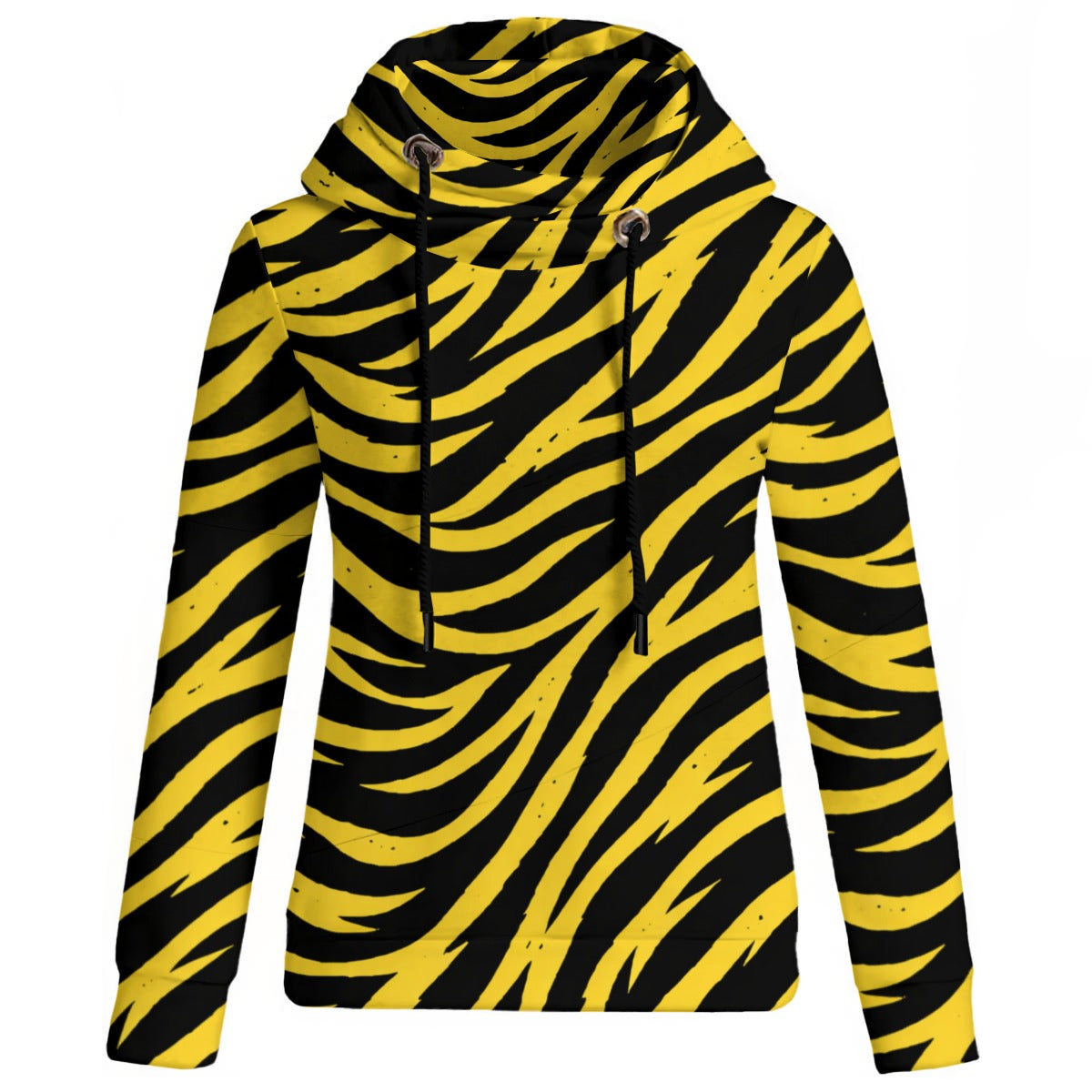 Iowa Football Women’s Patchwork Hoodie – Bold Black and Gold Game Day Style - Big Ten football apparel varsity sportswear product image 1.0