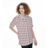 kansas jayhawks tartan plaid oversized button up women shirt indiana hoosiers tartan plaid oversized button up women shirt women's short sleeve shirt with pocket women tartan plaid game day fashion