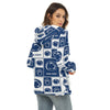 Penn State - Nittany Lions Women's Borg Fleece Hoodie With Half Zip White varsity sports apparel