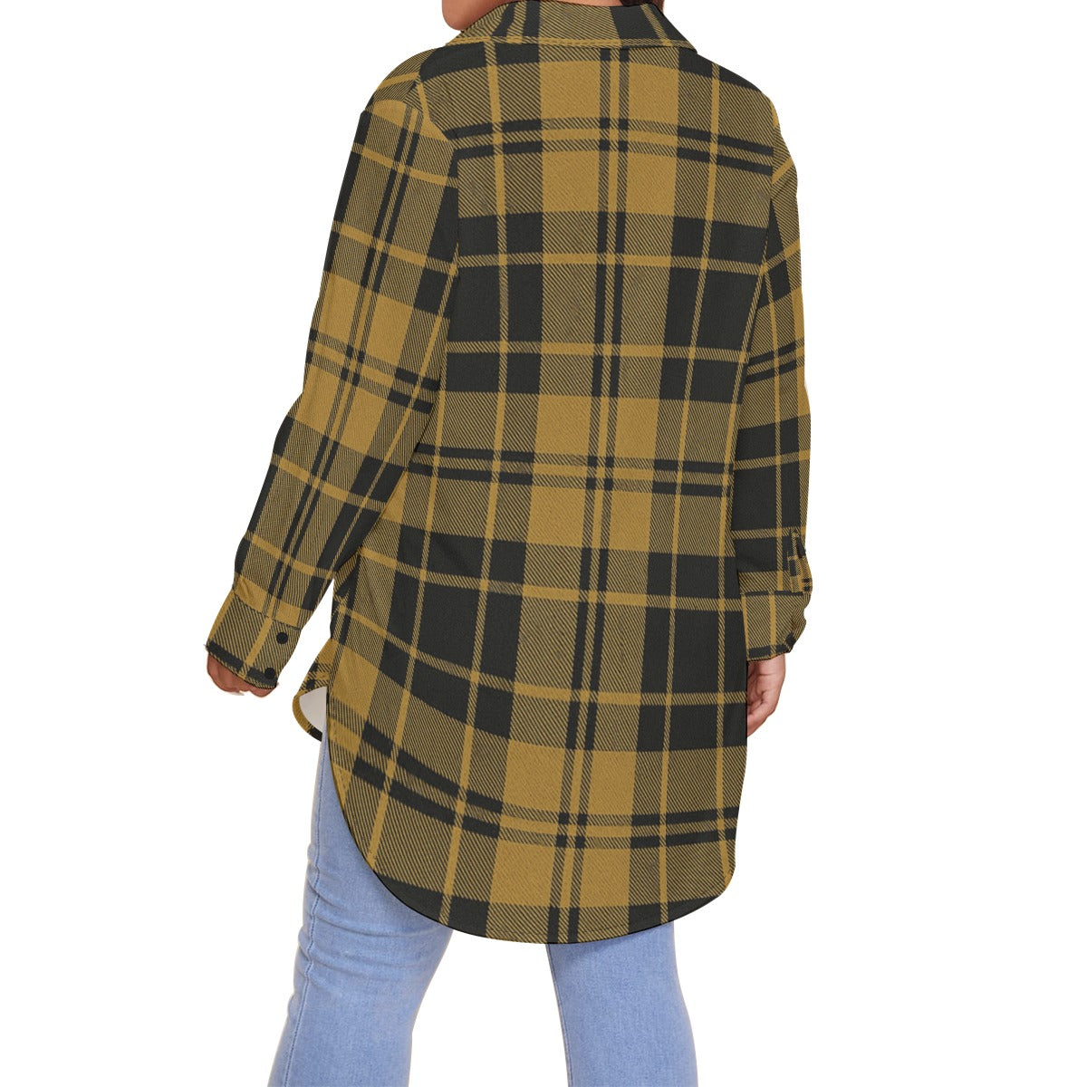 colorado buffaloes tartan plaid black gold  women tartan plaid game day shirt