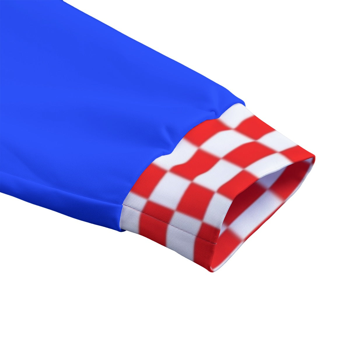 White Smoke Croatia Inspired Checkered Football Track Jacket – Red White Blue Game Day Zip Up Jacket
