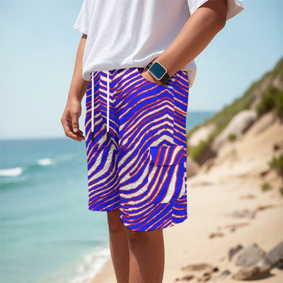 Buffalo football zebra Men's Cargo Shorts – breathable comfort wear, casual fan outfit, image 1.0