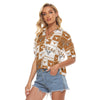 Texas Longhorns Women's V-neck Shirts White varsity sports apparel