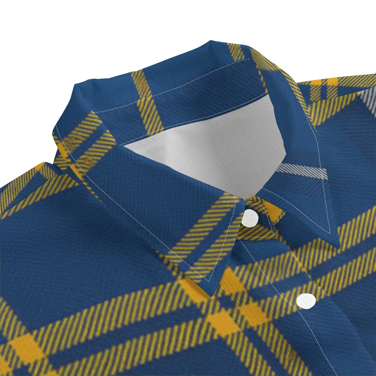 West Virginia Mountaineers Tartan Plaid Blue Gold Women's Chiffon Shirt With Elbow Sleeve