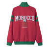 Morocco Football Jacket Red Green – Morocco Soccer Team Track Jacket for Men and Women