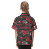 tampa-bay-buccaneers-kids-hawaiian-vacation-shirt red pewter football outfit side view