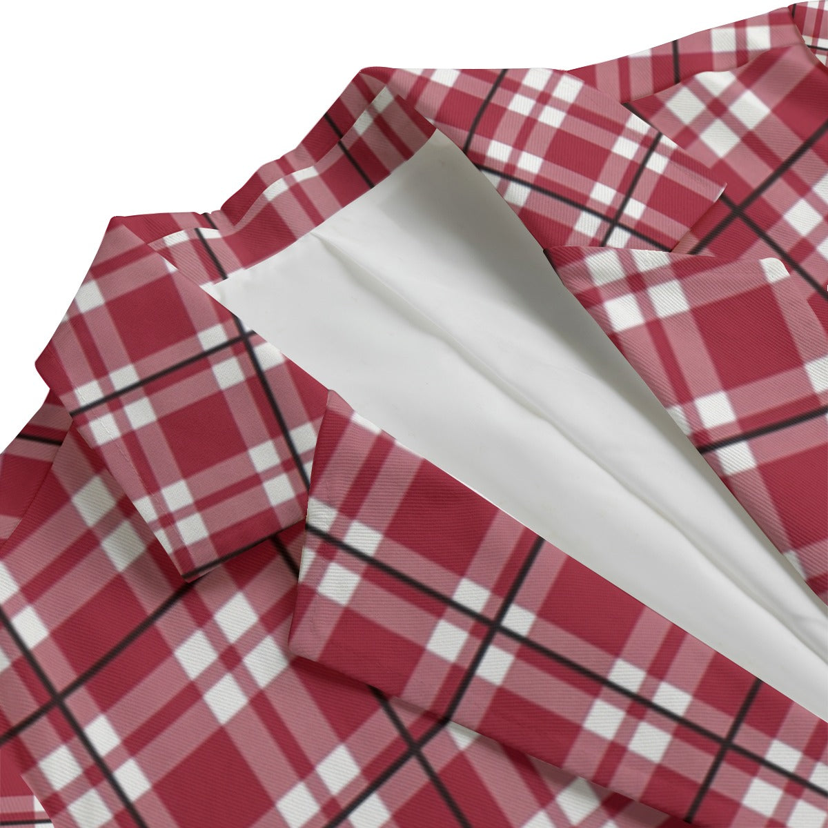 Alabama Crimson Tide Tartan Plaid Crimson White Women's Leisure Blazer streetwear fashion product image 4